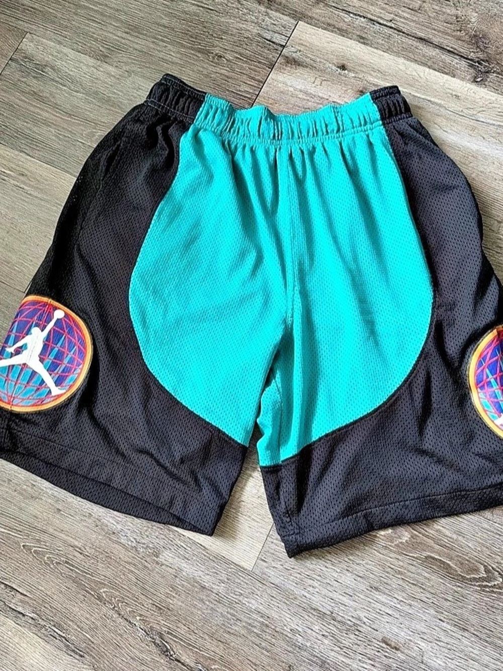 Jordan Air Jordan Retro 9 Legacy Nostalgia Shorts Black & Blue Medium